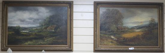 W. Richards Country landscapes 49 x 75cm